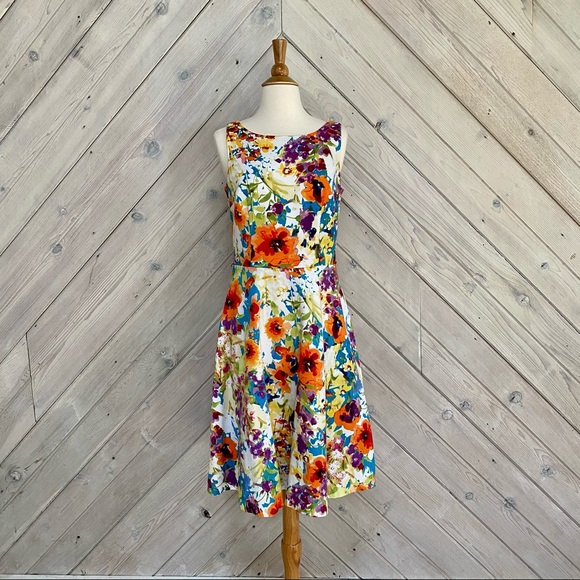 Black Label Dresses & Skirts - Black Label by Evan Picone Watercolor Floral Dress